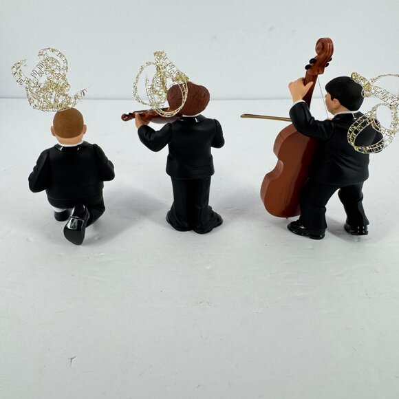 Hallmark 1995 Three Stooges Ornament Set Larry Moe Curly Christmas Collectible - Picture 5 of 8